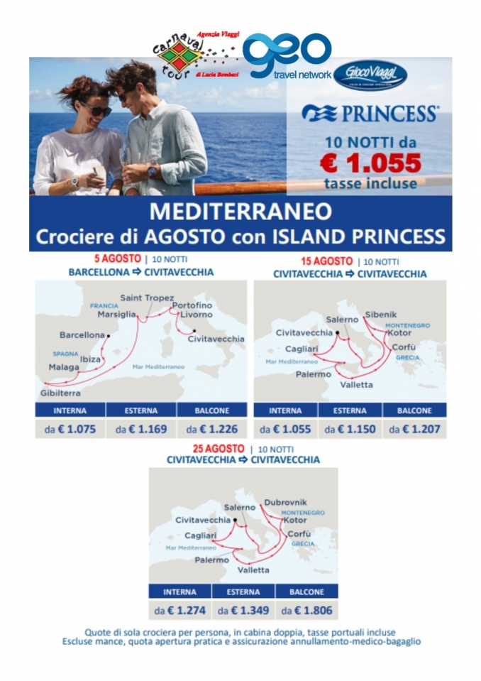 Island Princess - Mediterraneo - Carnaval Tour
