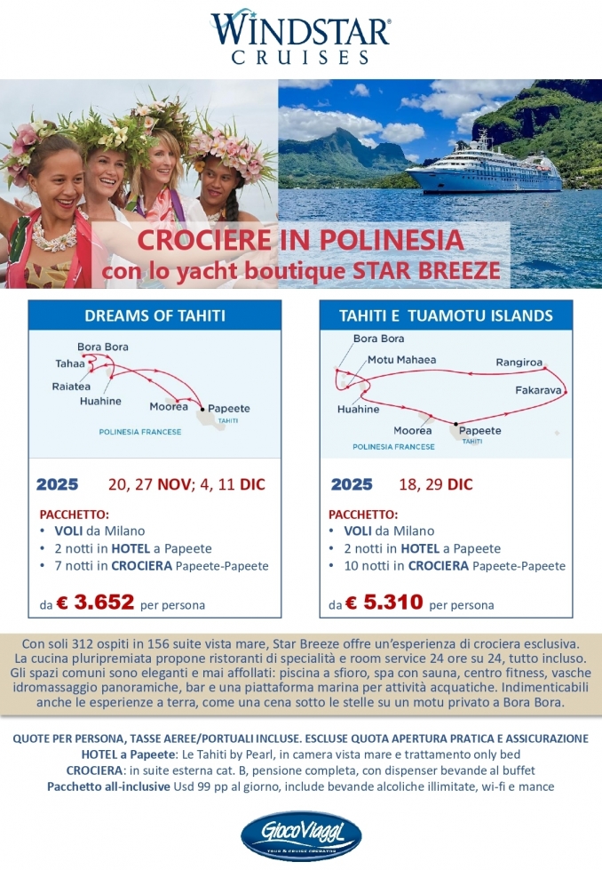 Wind Star - Polinesia - Carnaval Tour